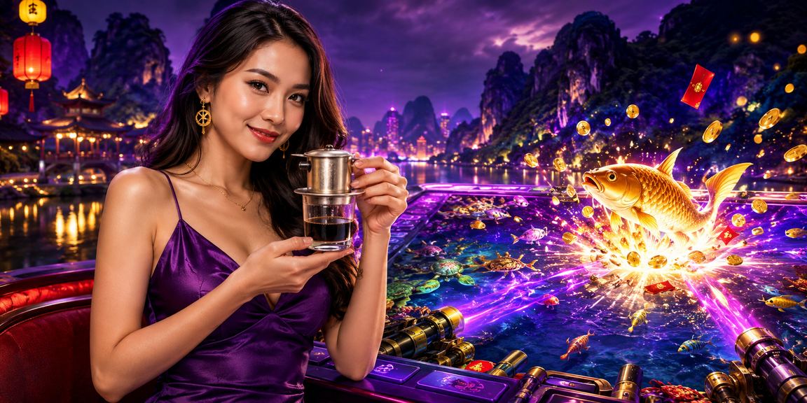 Cảnh tự nhiên tại Ninh Bình với mô hình đánh bắt cá và cà phê Việt Nam