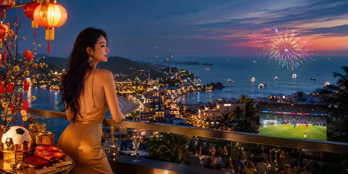 Cảnh tượng đèn lồng và sân bóng đá tại Phú Quốc về đêm
